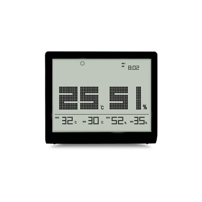 CH-906 China factory supplied top quality Indoor Usage Temperature Thermometer Hygrometer With Clock Humidity