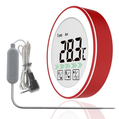 CH-110 Digital Room Thermometer Indoor Kitchen Timer Alarm Digital Long Stainless Steel Probe Oven Thermometer For Cooking